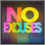 Œuvre d'art typographique colorée «No Excuses», citation inspirante moderne, impression sur toile encadrée-124818001-124818000