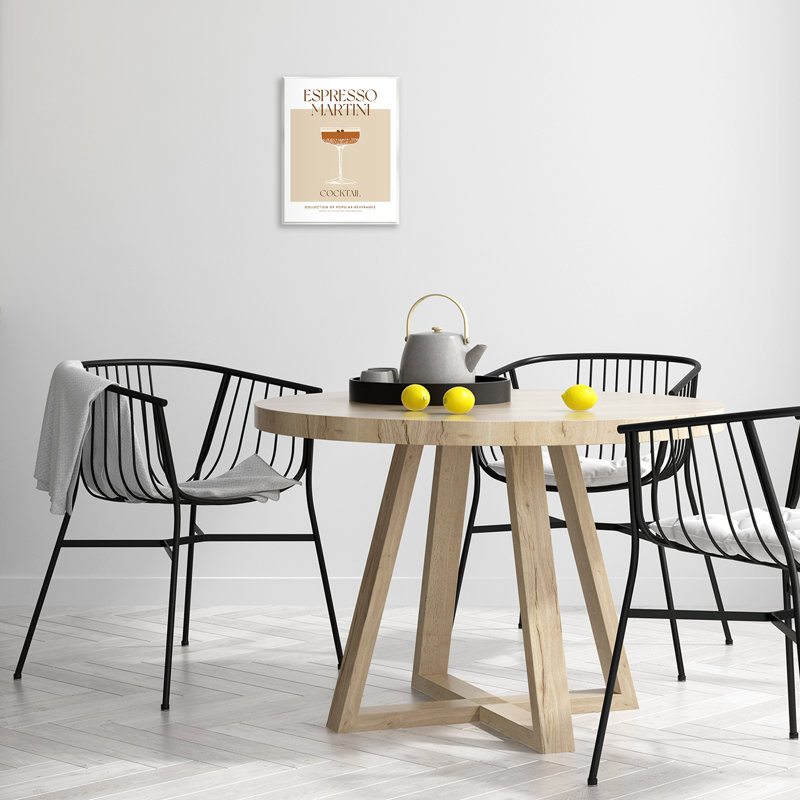 Art mural "Martini espresso minimal", design par lettré et doublé