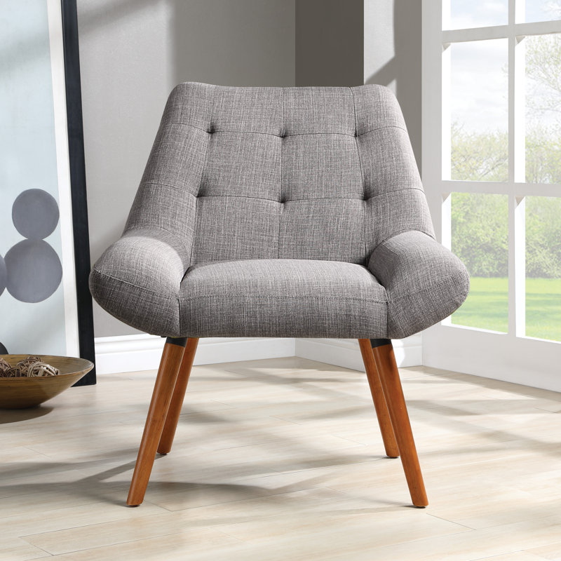 Chaise d'appoint capitonnée en polyester 31,5 po Daw, Polyester ciment