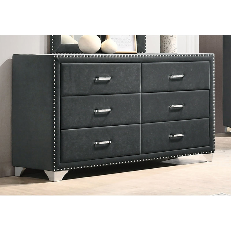 Commode 6 tiroirs Orton, Gris