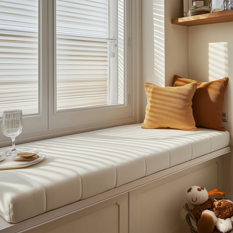 Coussin de banc de taille personnalisée 3,8 po pour intérieur avec mousse 75D haute résilience de qualité supérieure