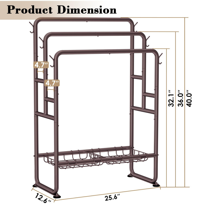 Porte-serviettes sur pied, Bronze