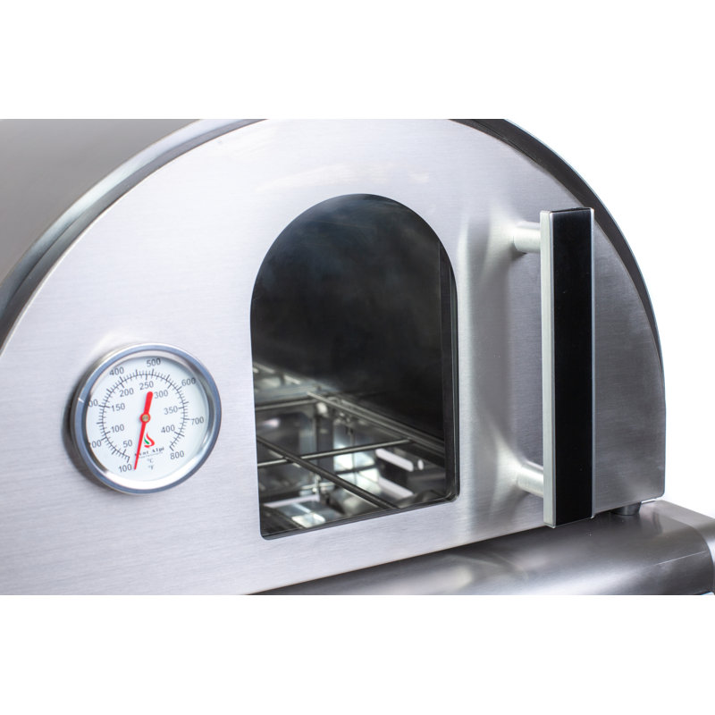 Mont Alpi Stainless Steel Portable Outdoor Gas Pizza Oven with Pizza Stone