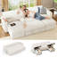 Canapé-lit en forme de U, canapé-lit convertible 4 places avec inclinaison à 4 niveaux, ports USB / Type-C, méridienne réversible et poches latérales, assemblage sans outil pour le salon-1166750808