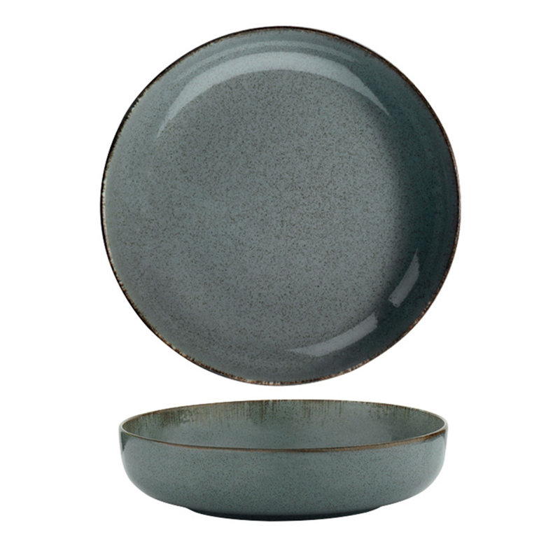 Ensemble de bols élégants 6 pièces, porcelaine bleue | 100% lavable au lave-vaisselle et au micro-ondes | Parfait pour servir, salade et collations | Conception durable et élégante pour un usage quotidien