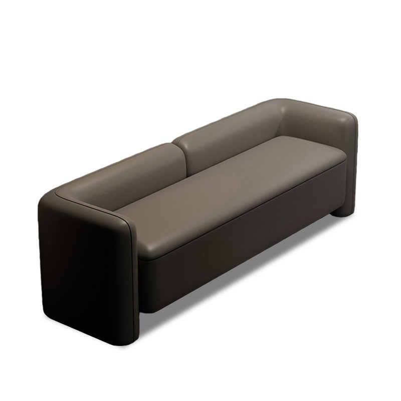 Banc rembourré gris, Gris