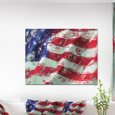 USA Flag Abstract Art - Flag Print