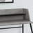 Contemporary Grey Laminate Computer Desk With Storage Shelves And Sturdy Black Metal Base For Home Office-1821759556