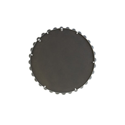 Beaded Round Wall Mirror 27"D