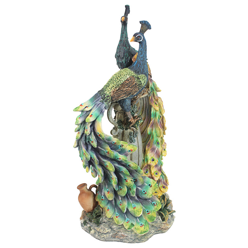 Statue paons au paradis