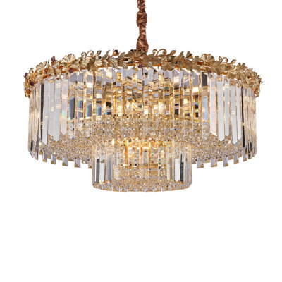 Marquise 21-Light Round Chandelier - Gold