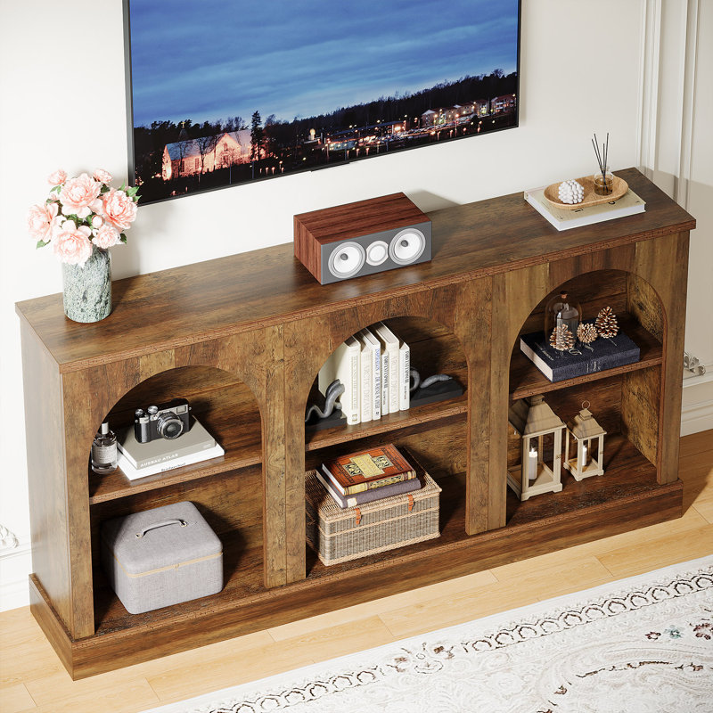 Meuble télé pour téléviseur de 65 po ou moins, Brun