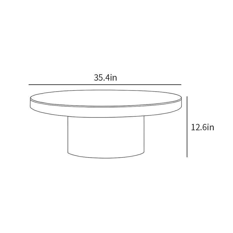 Modern simple round home coffee table