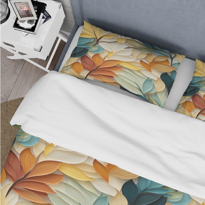 Ensemble de housse de couette Earthy Tones Natures, Housse de couette pour grand lit et 2 taies décor
