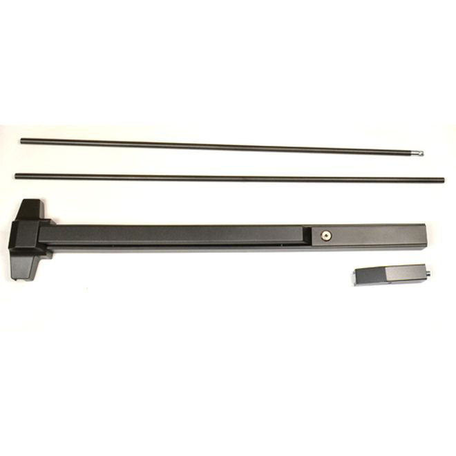 ED1500VEO3FT7FTDHSP313 3'' X 7'' Grade 1 Surface Vertical Rod Exit Only Exit Device Dark Bronze Finish, Dark Bronze
