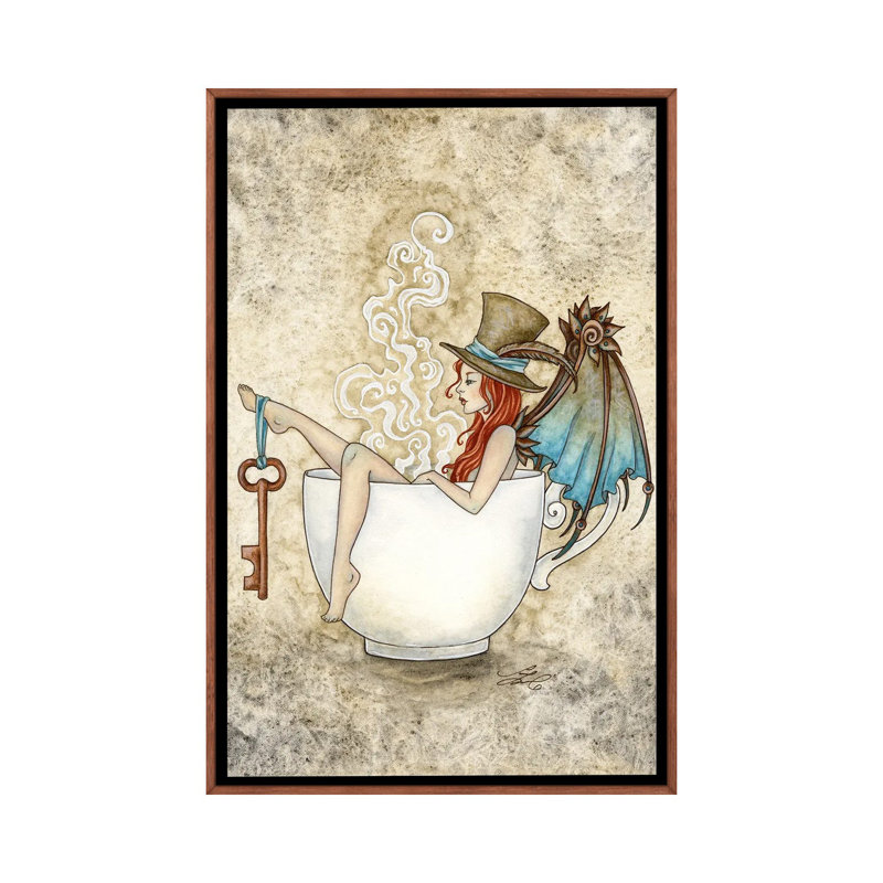 Steam Bath, 60" H x 40" W x 1.5" D, Classic Wood Floater Framed Canvas, No Mat