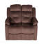 Causeuse manuelle 1pc avec accoudoirs rembourrés et rembourrés à l'horizontale Usb port chocolat finition principale mobilier de salon-1555068284