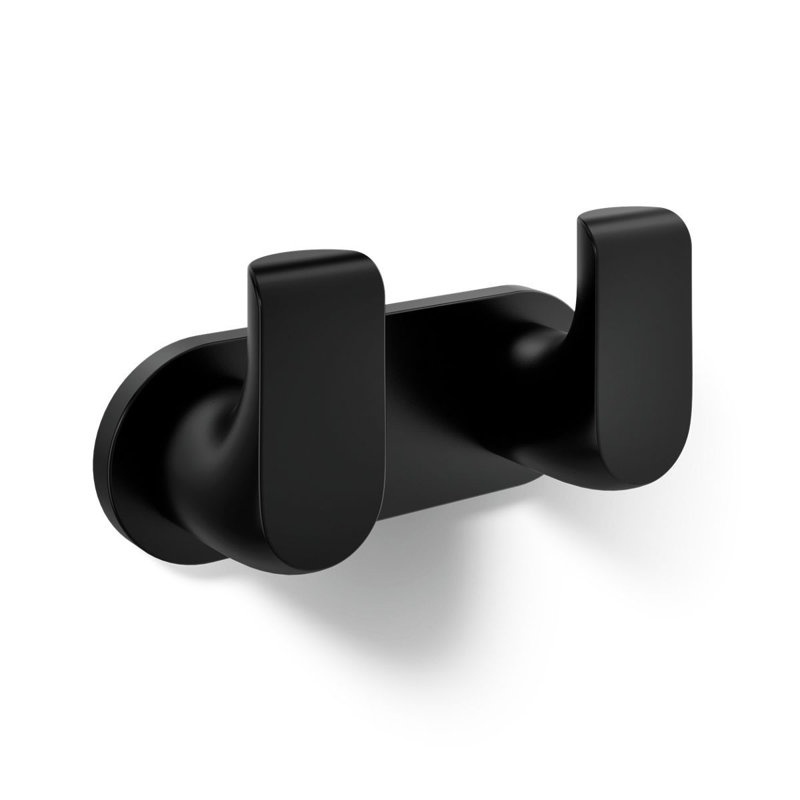 Avid Double Robe Hook, Matte Black