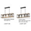 Luminaire suspendu rectangulaire pour îlot de cuisine à 4 lumières 26,2 po Milligan