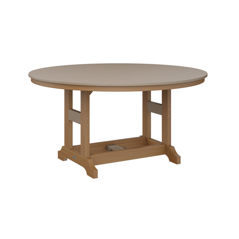 Table de bar ronde Berlin Classic, Acajou antique, Bois vieilli