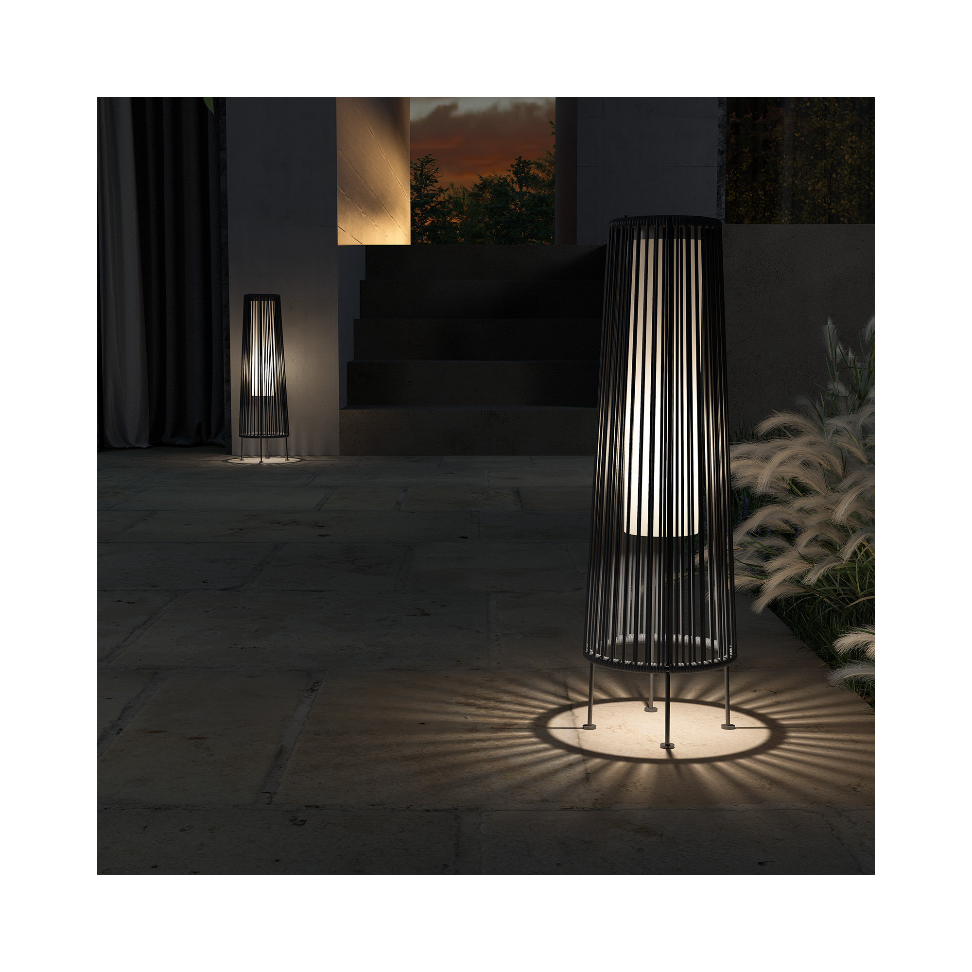 GORDES Floor Solar Light, Gray