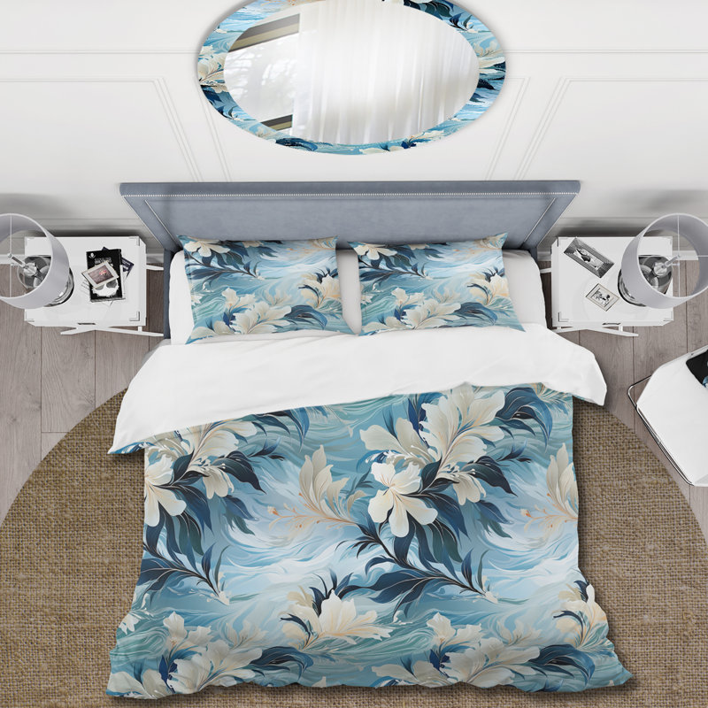 Ensemble de housse de couette Oceanic Dreamscape, Housse de couette pour grand lit et 2 taies décor