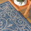 Tapis d'intérieur / extérieur bleu marine / gris à tissage texturé Hagerman-1011884593
