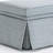 Upholstered Blue Striped Skirted Rectangular Storage Ottoman with Lift-Top (Set of 2)-413304206