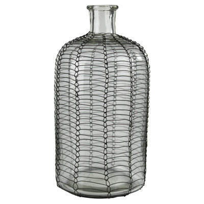 Bouteille décorative en fil métallique