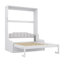 Grand lit escamotable à suspendre au mur avec coussin, cadre de lit pliable en bois se transformant en canapé-1207184314