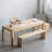 Burlywood Rectangular Solid Wood Dining Table-108933795