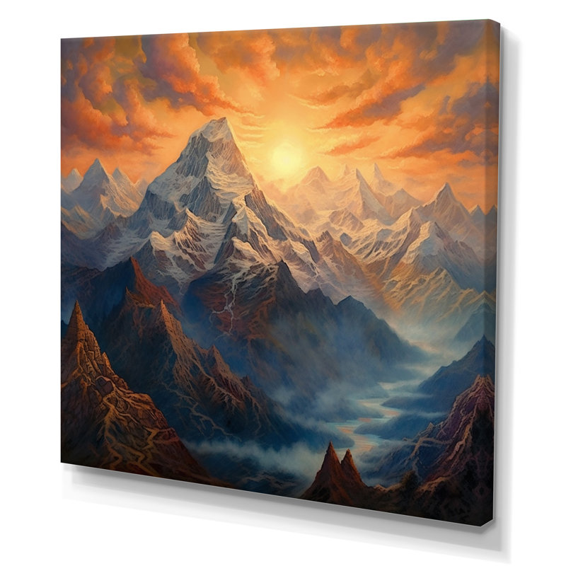 Mystical Glorious Mountain, Toile tendue, H 16 po x l 16 po