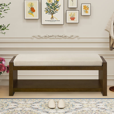 46.98" W Bench With Removable Cushion
