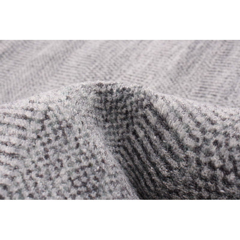 Tapis gris nouvel âge unique 8 pi x 10 pi 3 po Petronilla