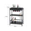 Wine Bottle & Glass Rack Black