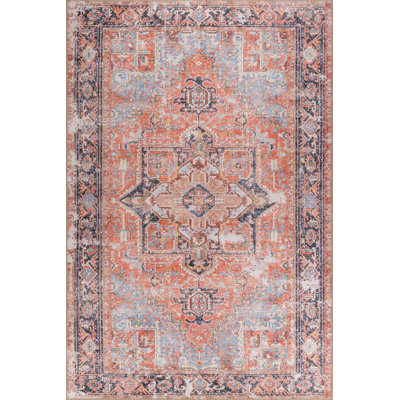 Brown Moroccan Vintage Look Woven Base Decorative Carpet