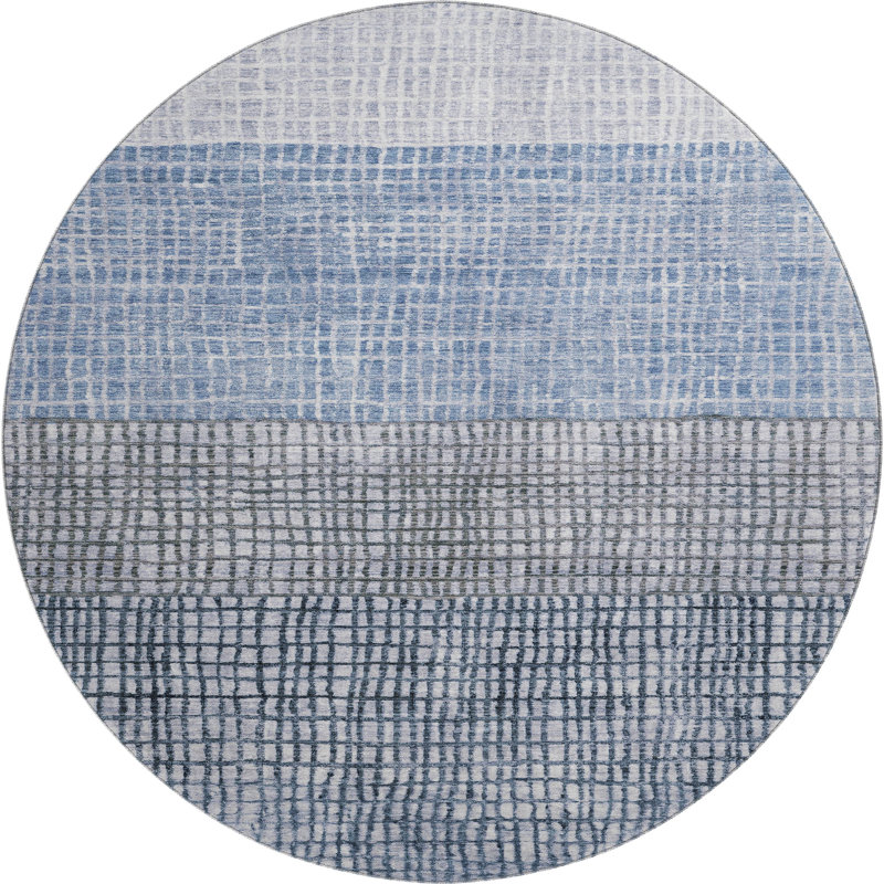 Premium Machine Washable Monnier AMF1831 Geometric Rug, Round 8'