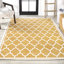 Tapis d'intérieur / extérieur jaune / crème Trebol-77342770