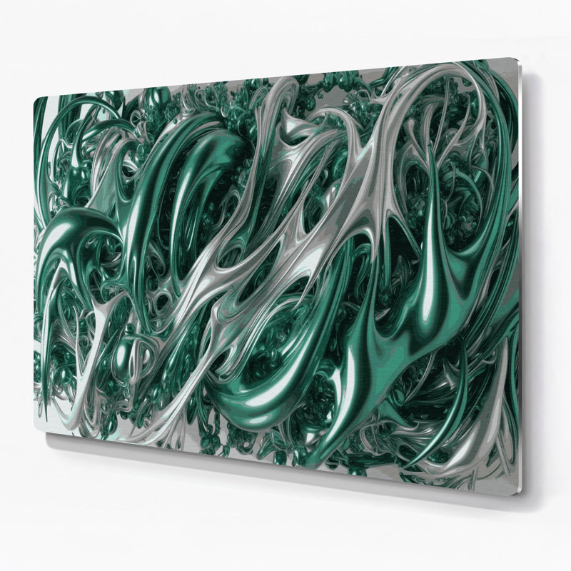 Art mural gris Biomorphic Abstraction 96, 11" H x 14" W