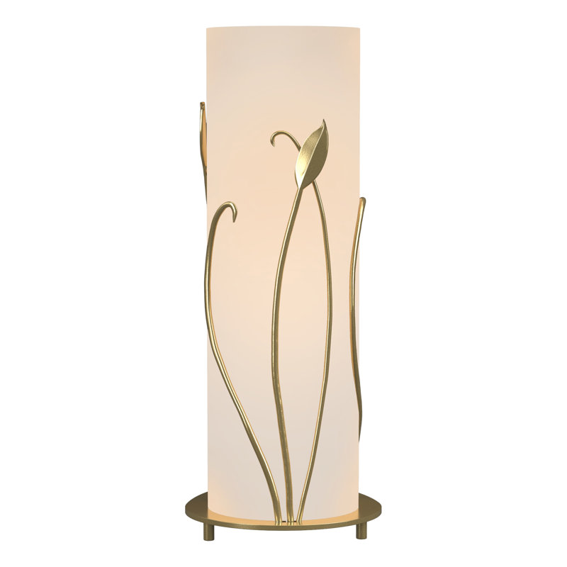 Leaf 18" Table Lamp, Modern Brass