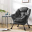 Chaise longue surdimensionnée avec accoudoirs - Chaise de lecture moelleuse pour le salon, la chambre à coucher et les petits espaces - Support ergonomique et structure en acier robuste - Assemblage facile et base antidérapante