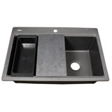 Nantucket Sinks 33 inch Dualmount Workstation Granite Composite Black