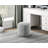 Cylindrical Pouf Chenille Fabric Upholstery Modern Ottoman