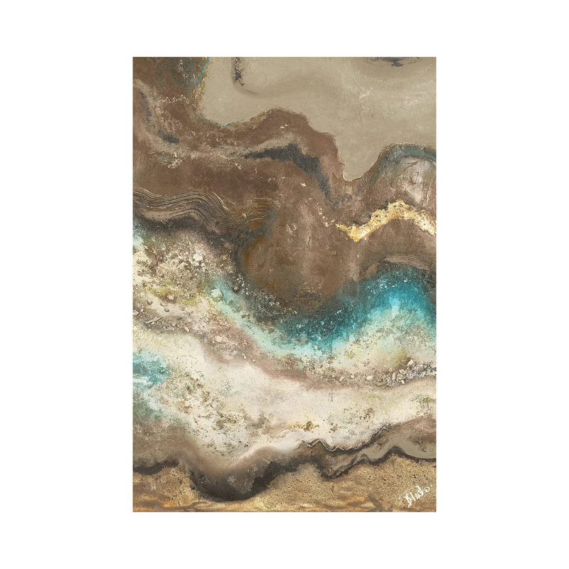 Neutral Tierra Rectangle I by Patricia Pinto - Gallery-Wrapped Canvas Giclée on Canvas, No Frame