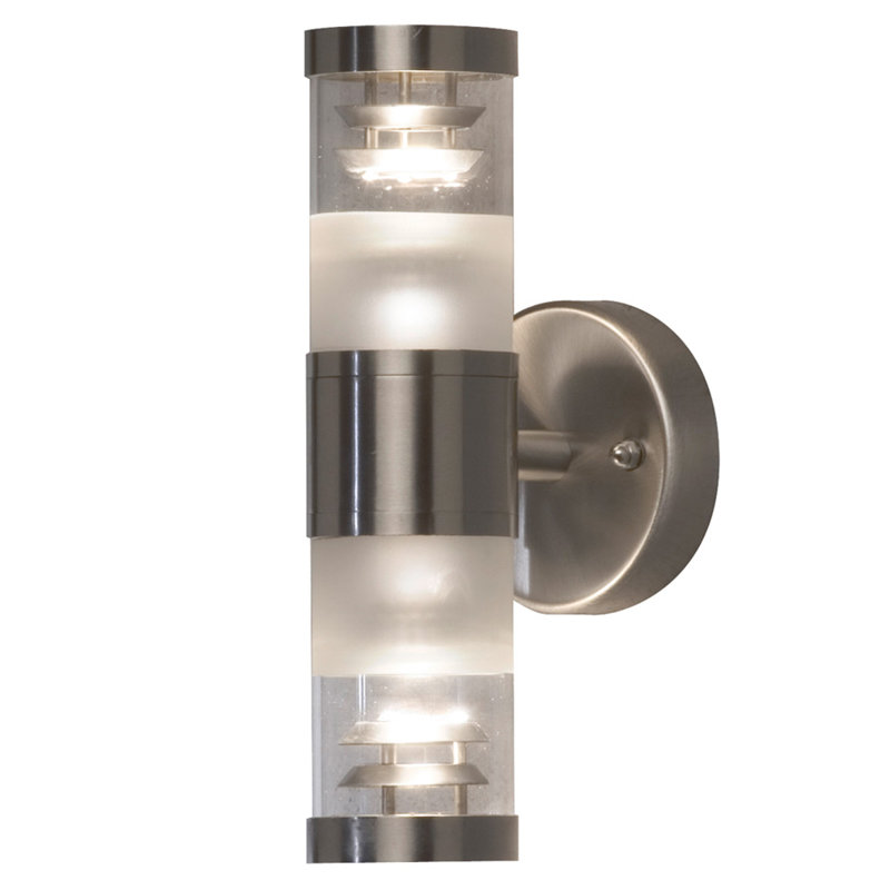 Bolzano 2 - Bulb 24.5cm H Frosted Glass Outdoor Armed Sconce