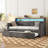 Daybed With Trundle Bed, Upholstered Daybed With Charging Station And LED Lights