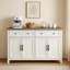 Buffet de cuisine de 55,1 pouces de large, avec 3 tiroirs, 4 portes et tablettes réglables.-2037512989
