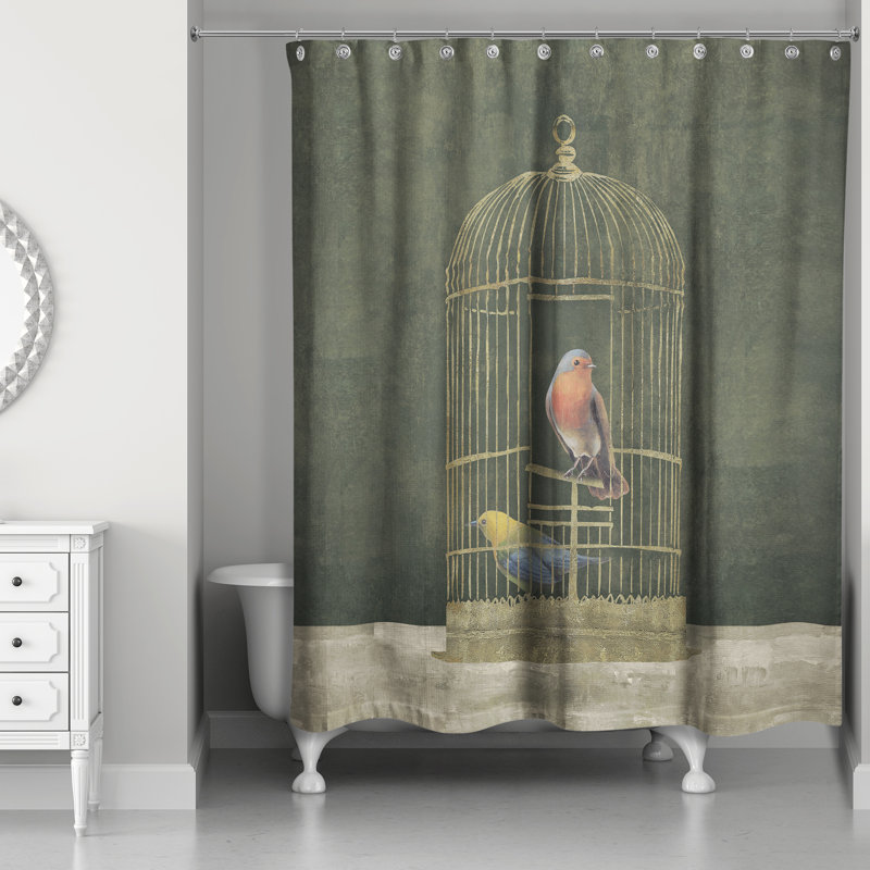 Rideau de douche doré