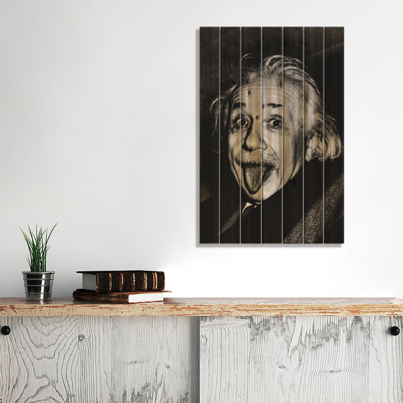 Albert Einstein, tirant la langue, L 18 po x H 26 po