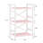 3 Tier Bookshelf, 3 Tier Industrial Bookcase, Metal Small Bookcase, Rustic Etagere Book Shelf Storage Organizer for Living Room, Bedroom, and Home Office(Pink)-129846666